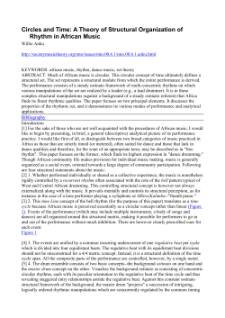 Circles and Time: A Theory of Structural Organization