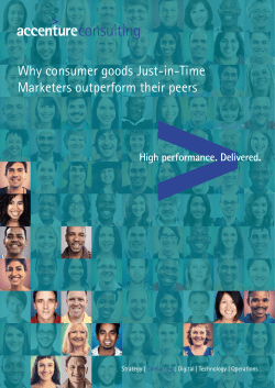 Consumer Goods Just-In-Time Marketers