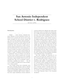 San Antonio Independent School District v. Rodriguez