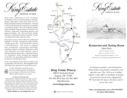 King Estate Winery - Tasting Room Confidential