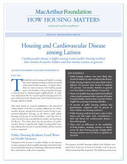 Housing and Cardiovascular Disease among Latinos