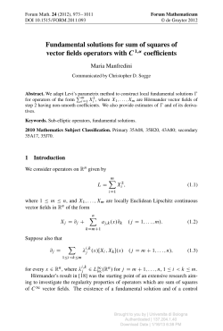 Fundamental solutions for sum of squares of vector fields operators