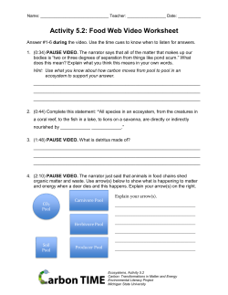 Activity 5.2: Food Web Video Worksheet