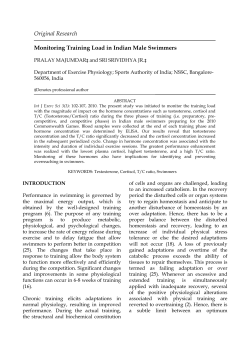 Monitoring Training Load in Indian Male Swimmers.