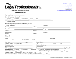 Personal Information Form