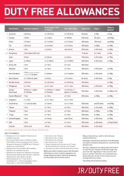 JRD1477 Duty Free Allowances - October A4.indd