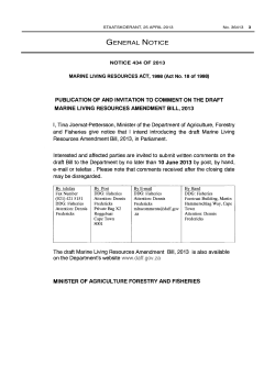 Marine Living Resources Act