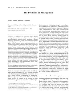 The Evolution of Androgenesis