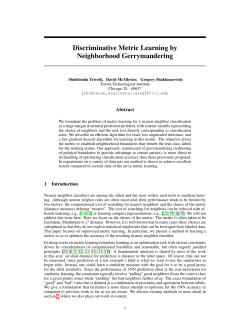 Discriminative Metric Learning by Neighborhood Gerrymandering