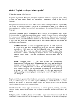 Linguistic Imperialism (Phillipson, 1992) and English as a Global