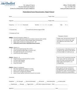Posterolateral Corner Reconstruction / Repair