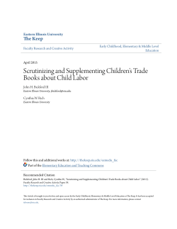 Scrutinizing and Supplementing Children`s Trade - The Keep