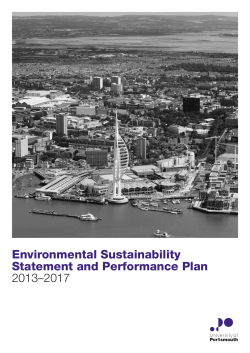 Environmental Sustainability Statement and Performance Plan 2013