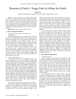 Reasons of Emily`s Tragic Fate in A Rose for Emily