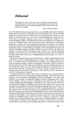 Editorial - Zygon: Journal of Religion and Science