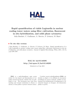 Rapid quantification of viable Legionella in nuclear cooling tower