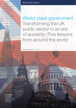 World-class government Transforming the UK public