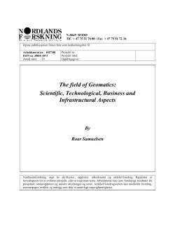 The field of Geomatics