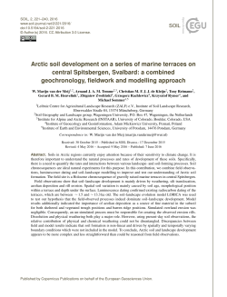Arctic soil development on a series of marine terraces on central