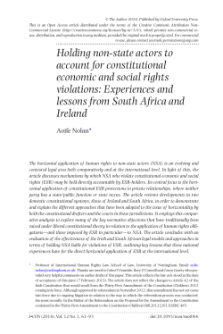 Holding non-state actors to account for