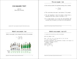 chi-square test - Boise State University