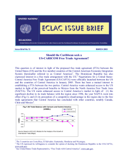 Should the Caribbean seek a US-CARICOM Free Trade Agreement?