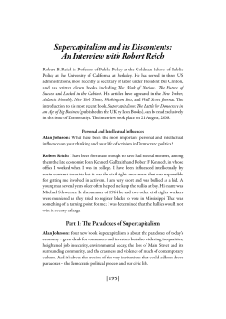 Supercapitalism and its Discontents: An
