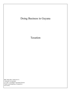Doing Business in Guyana Taxation