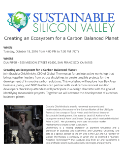 Creating an Ecosystem for a Carbon Balanced Planet