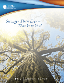 2013 - TEG Federal Credit Union