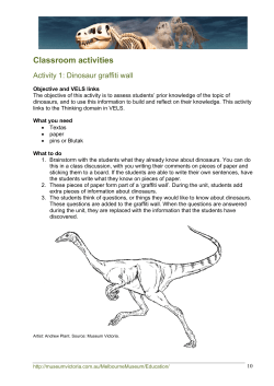 Dinosaur Walk education kit - classroom activities