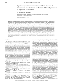 Spectroscopy of Neurotransmitters and Their Clusters. 1. Evidence