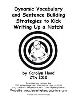 Dynamic Vocabulary and Sentence Building and Sentence Building