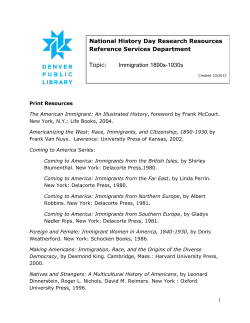 Immigration 1890s-1930s - Denver Public Library Teens