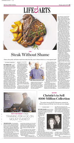 Steak Without Shame - Wall Street Journal