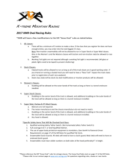 2016-17 XMR Oval Racing Rules