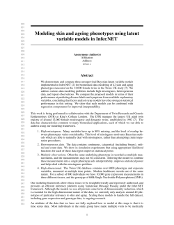 Modeling skin and ageing phenotypes using latent variable models