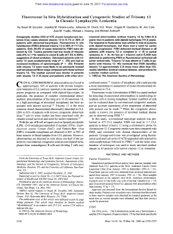 Fluorescent In Situ Hybridization and Cytogenetic