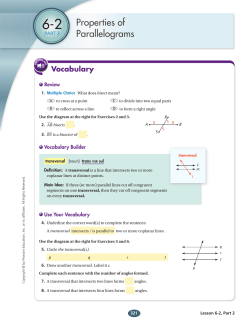 Properties of Parallelograms
