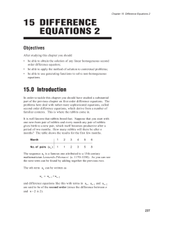 15 DIFFERENCE EQUATIONS 2
