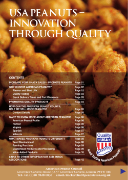 USA PEANUTS &ndash; INNOVATION THROUGH QUALITY
