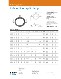 Rubber lined split clamp