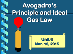 Avogadro`s Number and Molar Volume