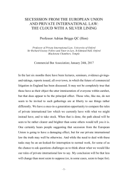 Secession from the European Union and private international law