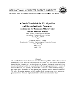 A Gentle Tutorial of the EM Algorithm and its