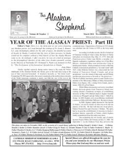 The Alaskan Shepherd - Diocese of Fairbanks