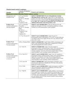 Chemical weed control in soybeans. Situation Amount of Product(s