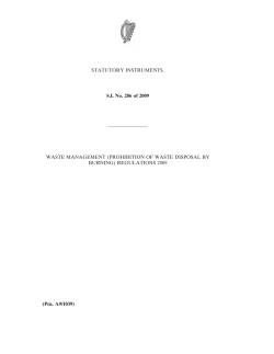STATUTORY INSTRUMENTS. S.I. No. 286 of 2009