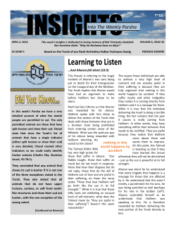 And Aharon fell silent 10:3