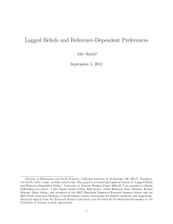 Lagged Beliefs and Reference
